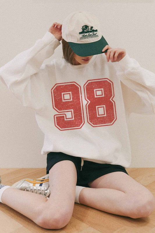 NUMBER 98 OVERSIZED SWEATSHIRT