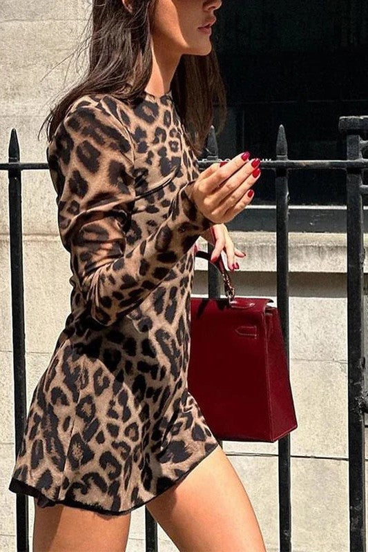 Leopard Print Mini Dress