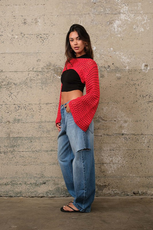 CROCHET KNIT SHURG CARDIGAN
