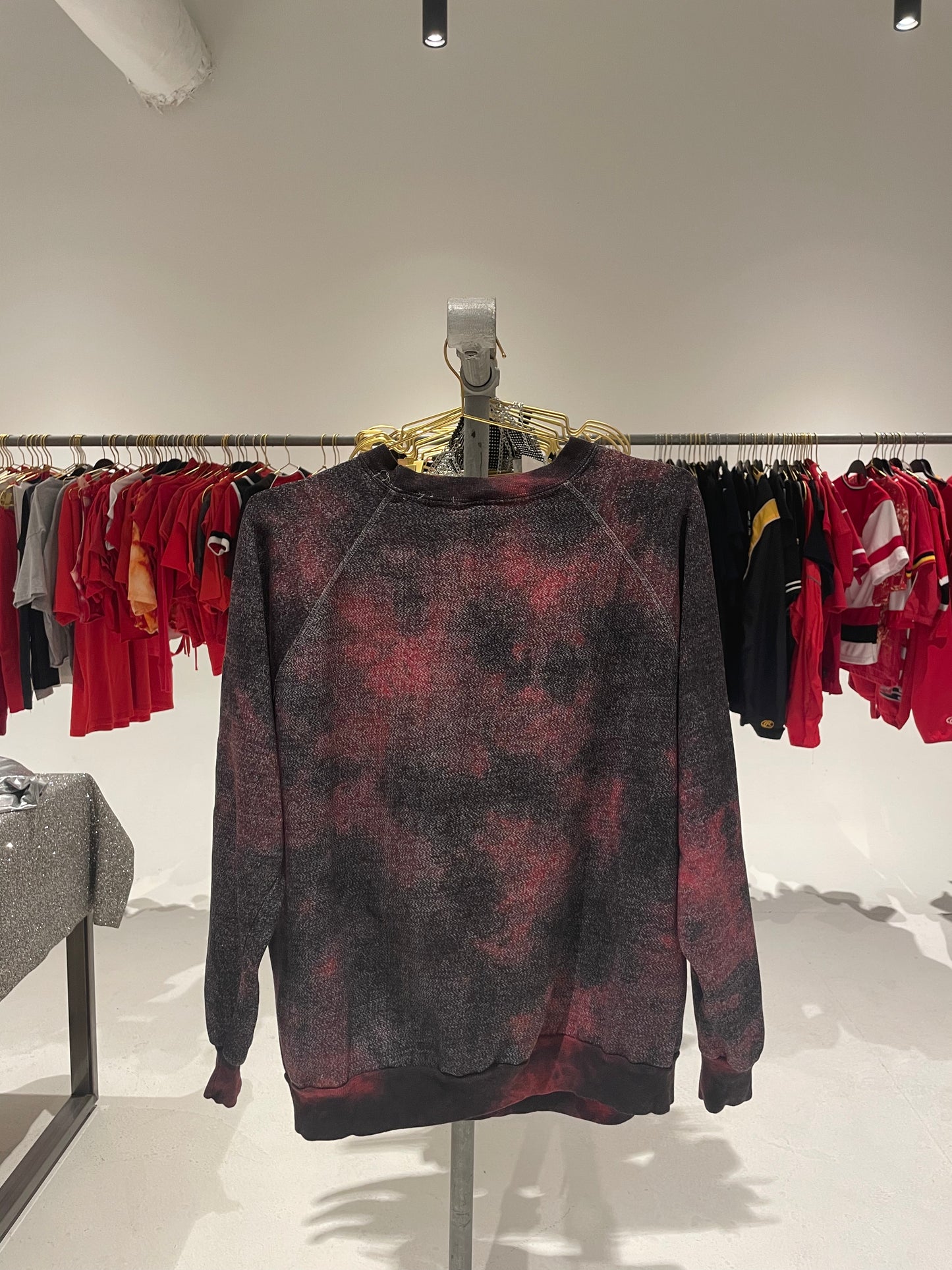 OSU FURST OF A KIND FLORAL PRINT DISTRESSED SWEATSHIRT