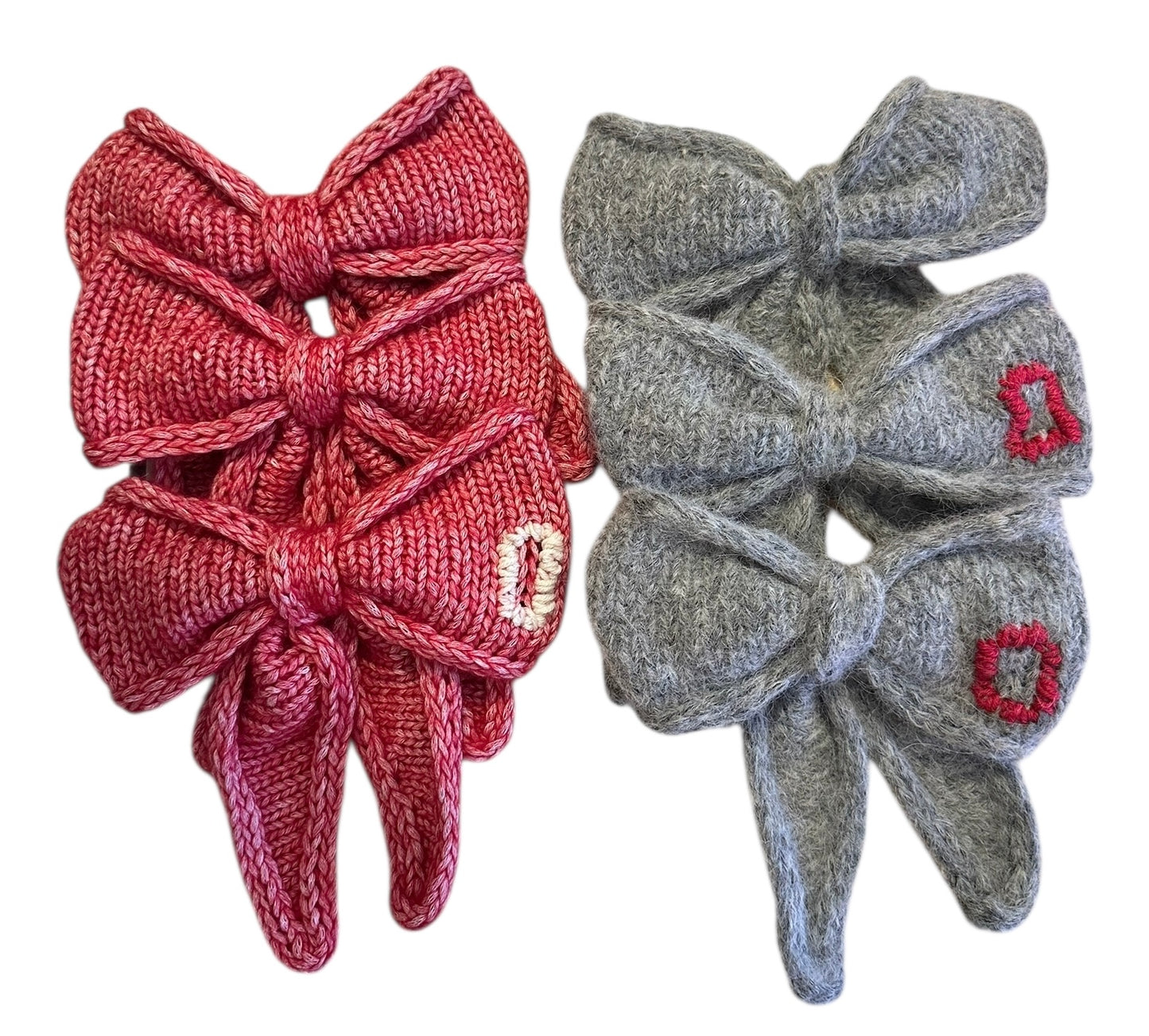 OSU LOCAL HANDMADE KNIT HAIR BOWS- LARGE