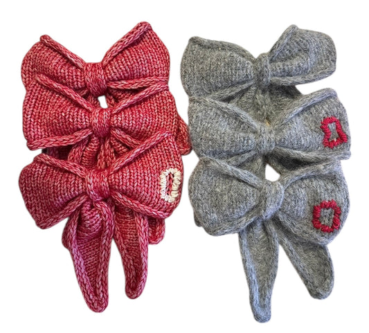 OSU LOCAL HANDMADE KNIT HAIR BOWS- LARGE