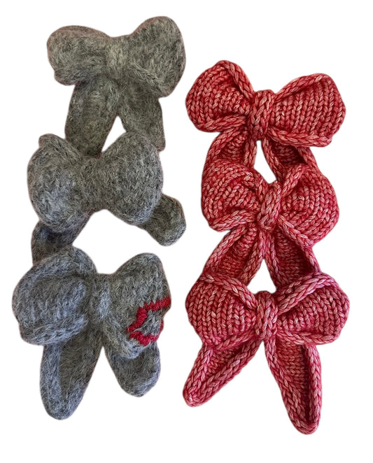 OSU LOCAL HANDMADE KNIT HAIR BOWS- SMALL
