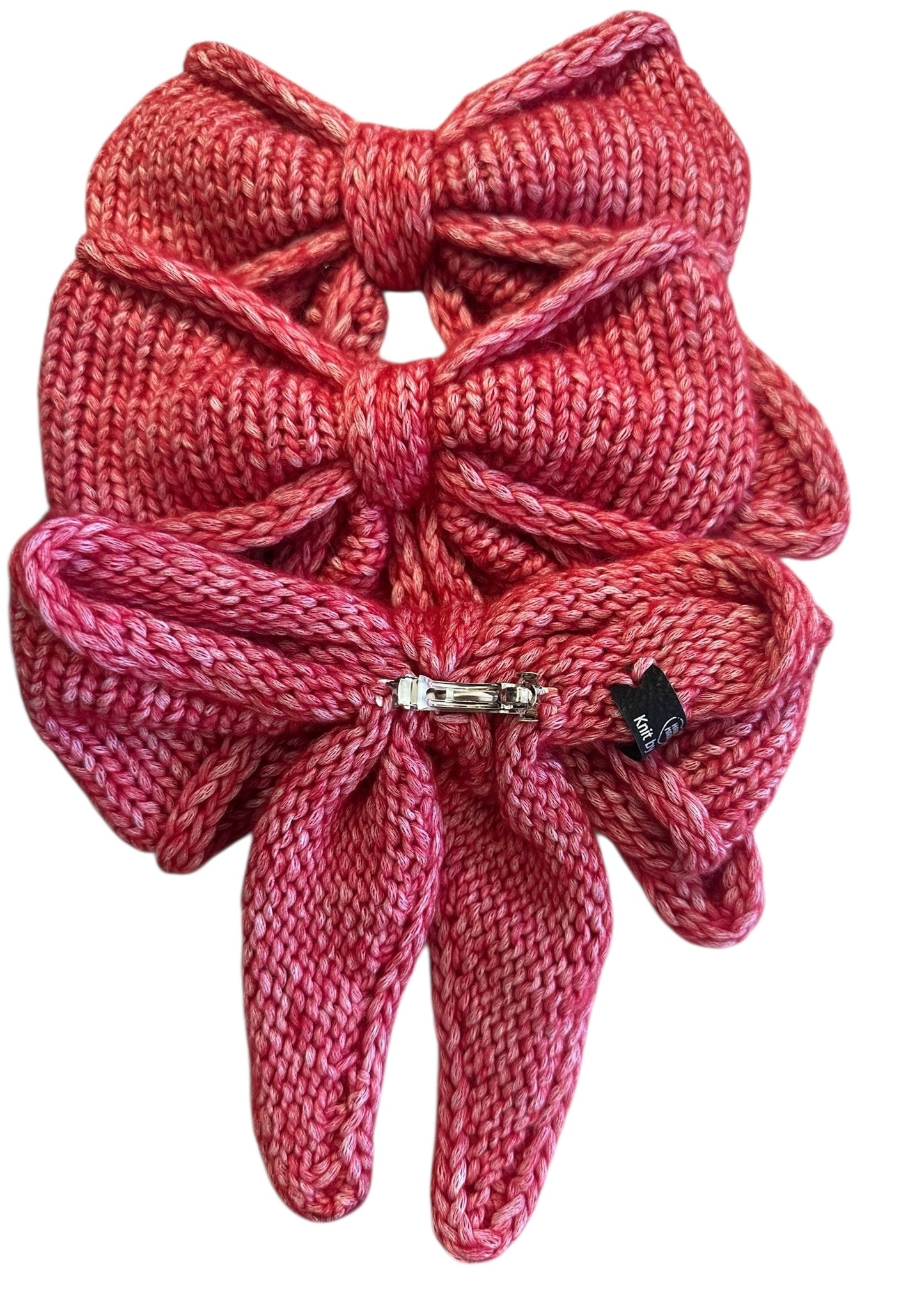 OSU LOCAL HANDMADE KNIT HAIR BOWS- LARGE