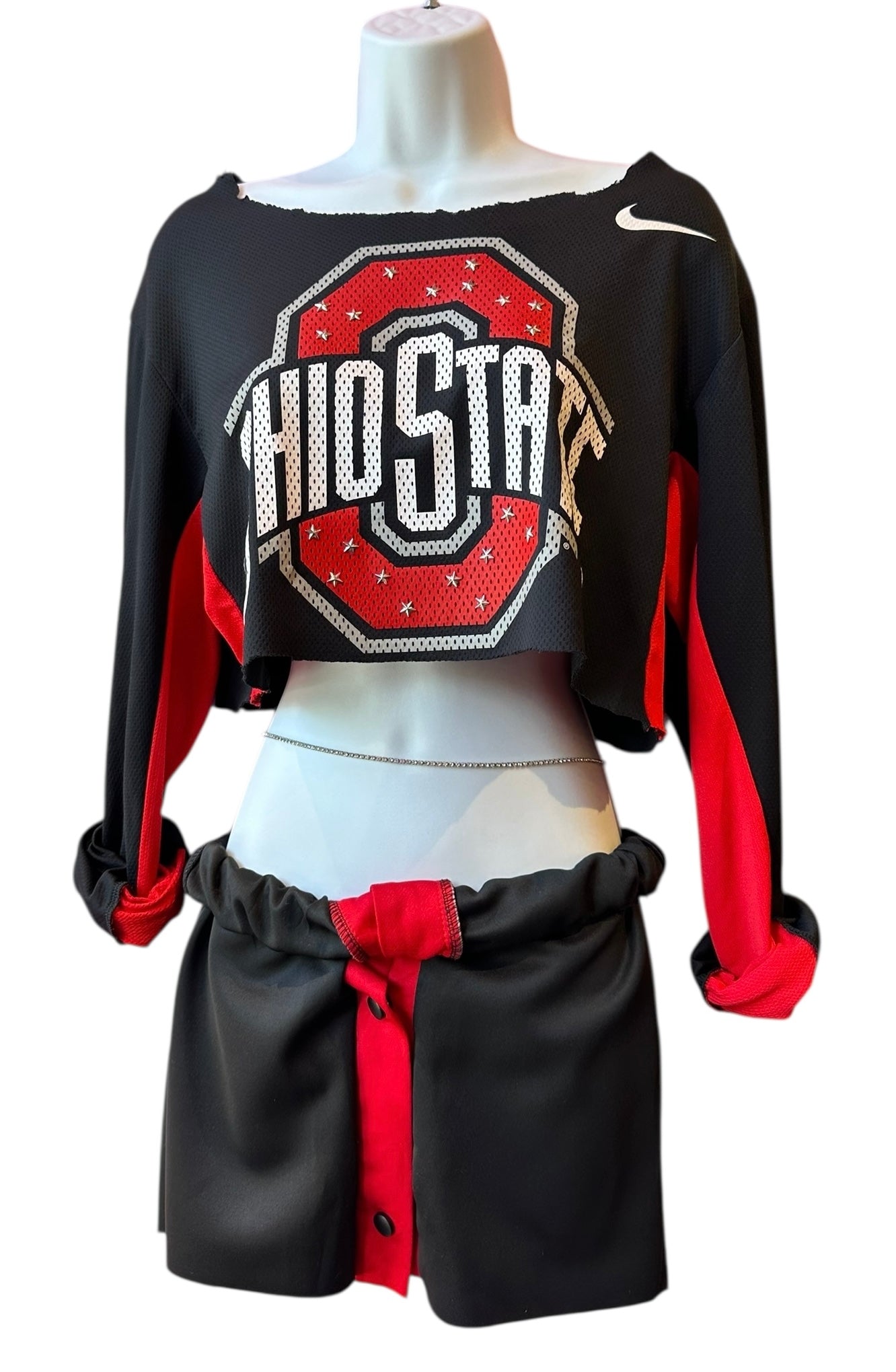 OSU RECON CROPPED JAGGED EDGE L/S TOP