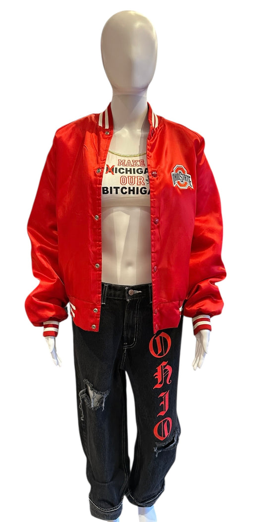 OSU RECON VINTAGE SATIN BOMBER