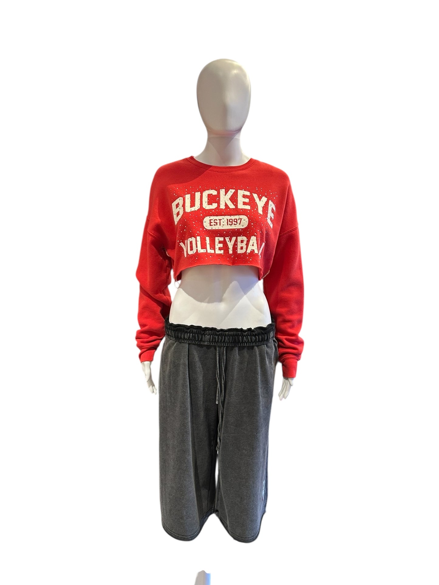 OSU RECON RHINESTONE CROPPED SWEATSHIRT