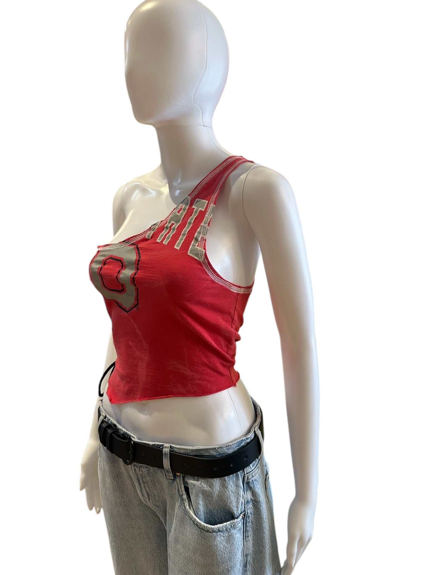 OSU RECON ONE SHOULDER TOP W/LACE UP SIDE