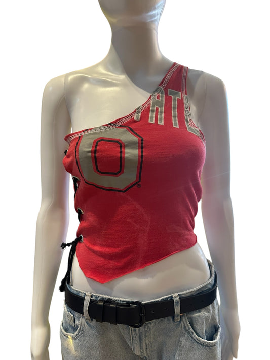 OSU RECON ONE SHOULDER TOP W/LACE UP SIDE