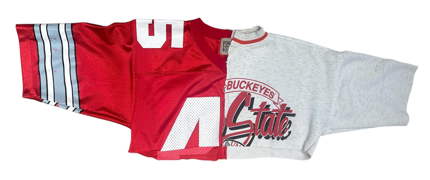 FURST OF A KIND OSU SPLICED CROP JERSEY/SWEATSHIRT