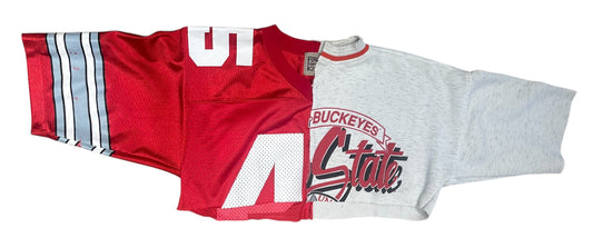 FURST OF A KIND OSU SPLICED CROP JERSEY/SWEATSHIRT