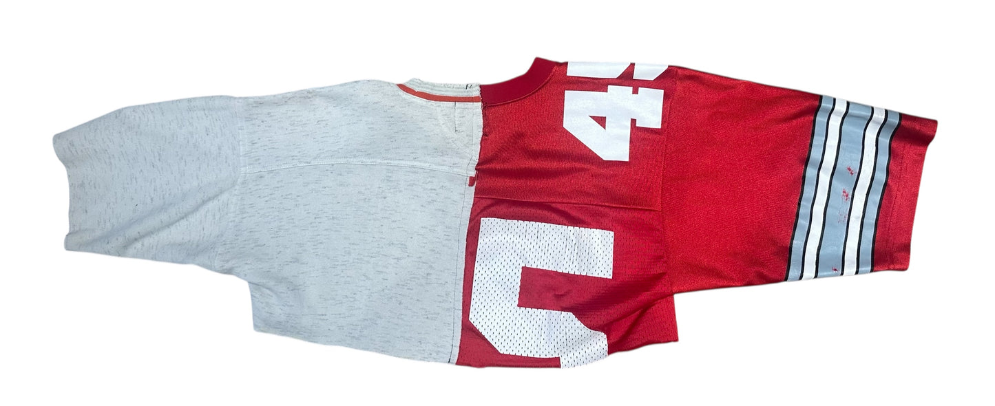 FURST OF A KIND OSU SPLICED CROP JERSEY/SWEATSHIRT