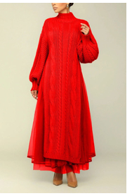 LONG SWEATER W/SIDE SLITS