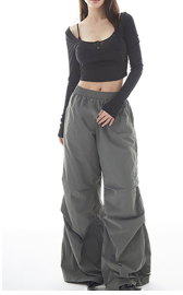Loose Straight-Leg Casual Pants