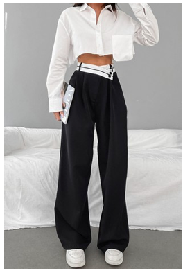 Asymmetrical Patchwork Crop Shirt