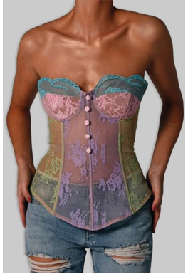Multicolored Corset Top