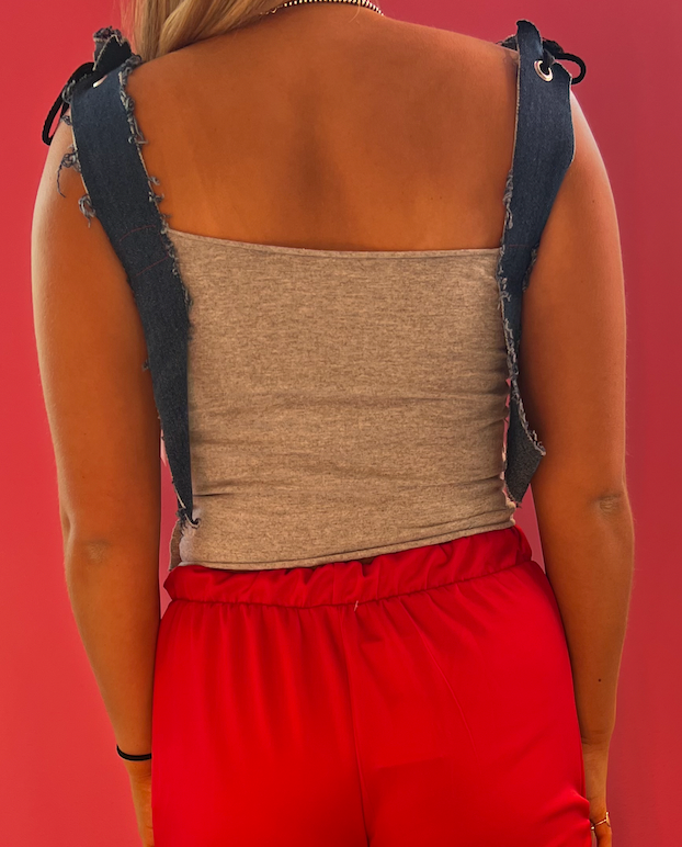 OSU RECON TANK TOP WITH DENIM ADJUSTABLE STRAPS