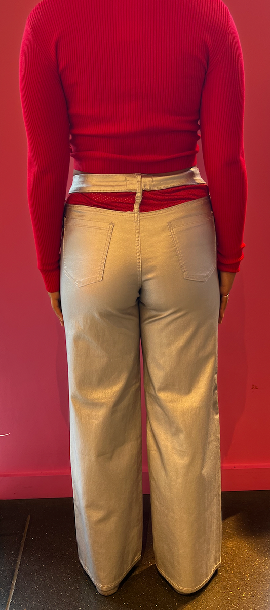 Recon Silver & Red Mesh Pants