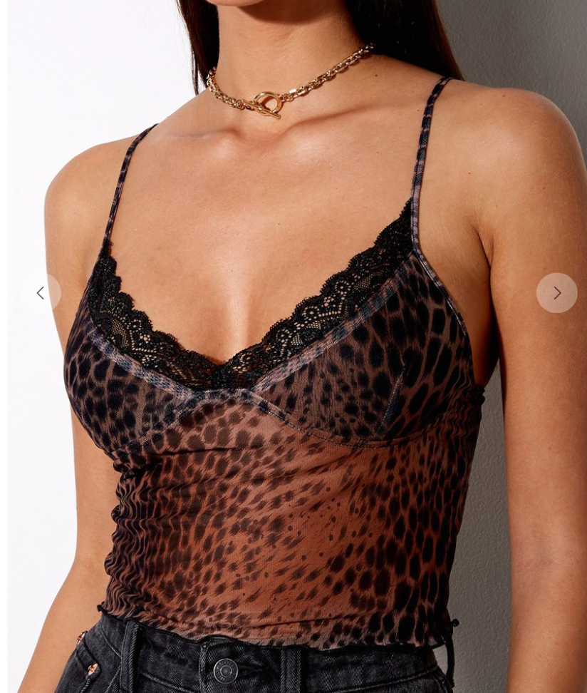 SHEER LEOPARD CAMI