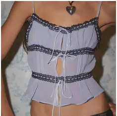 CHIFFFON AND LACE CAMI