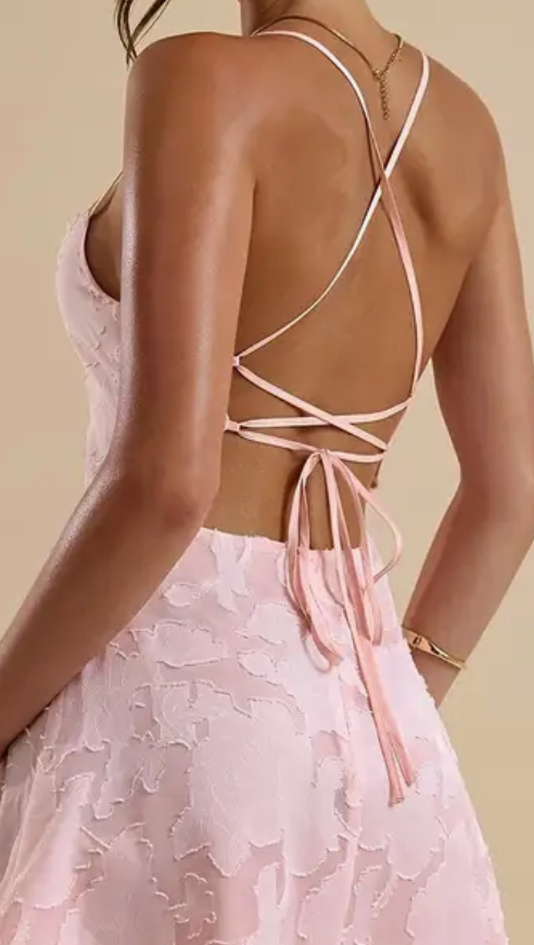 FLORAL EMBOSSED DRESS