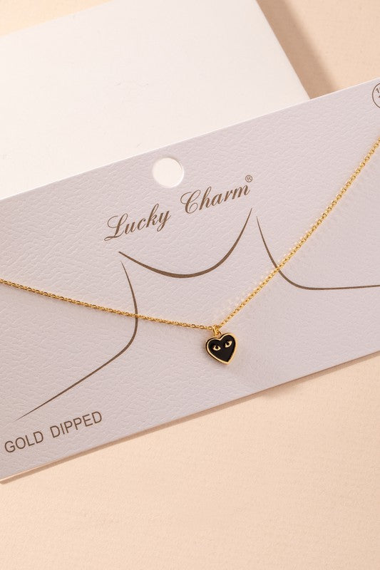 Heart Eyes Pendant Necklace