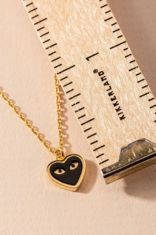 Heart Eyes Pendant Necklace
