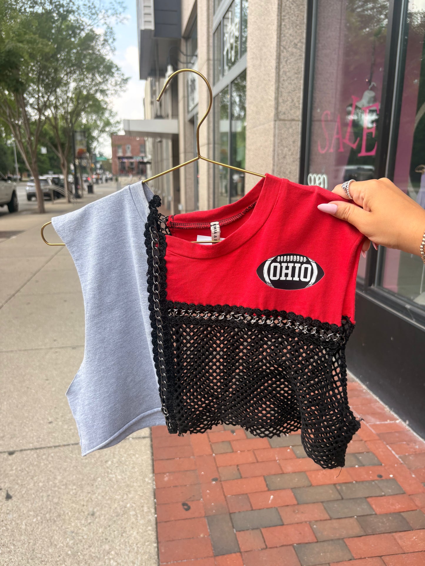 OSU Inspired Cropped Shirt