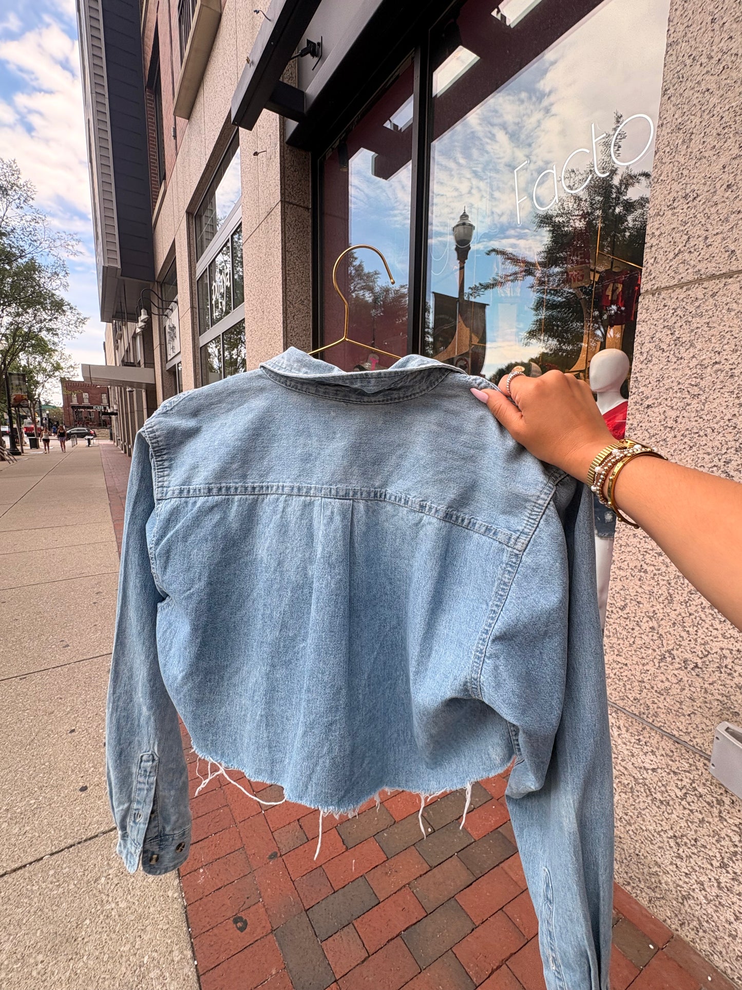 OSU Inspired Denim Top
