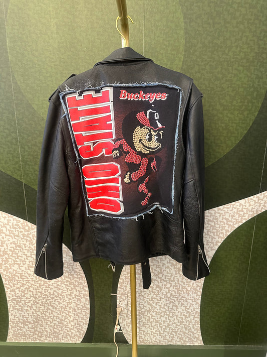 ANGRY YOUNG AND POOR OSU RECON LEATHER JACKET