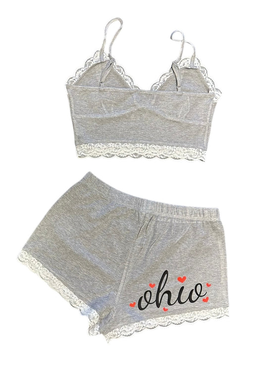 OSU LACE TRIM SHORTS