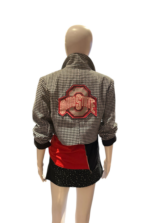 OSU RECON HOUNDSTOOTH CROPPED COAT