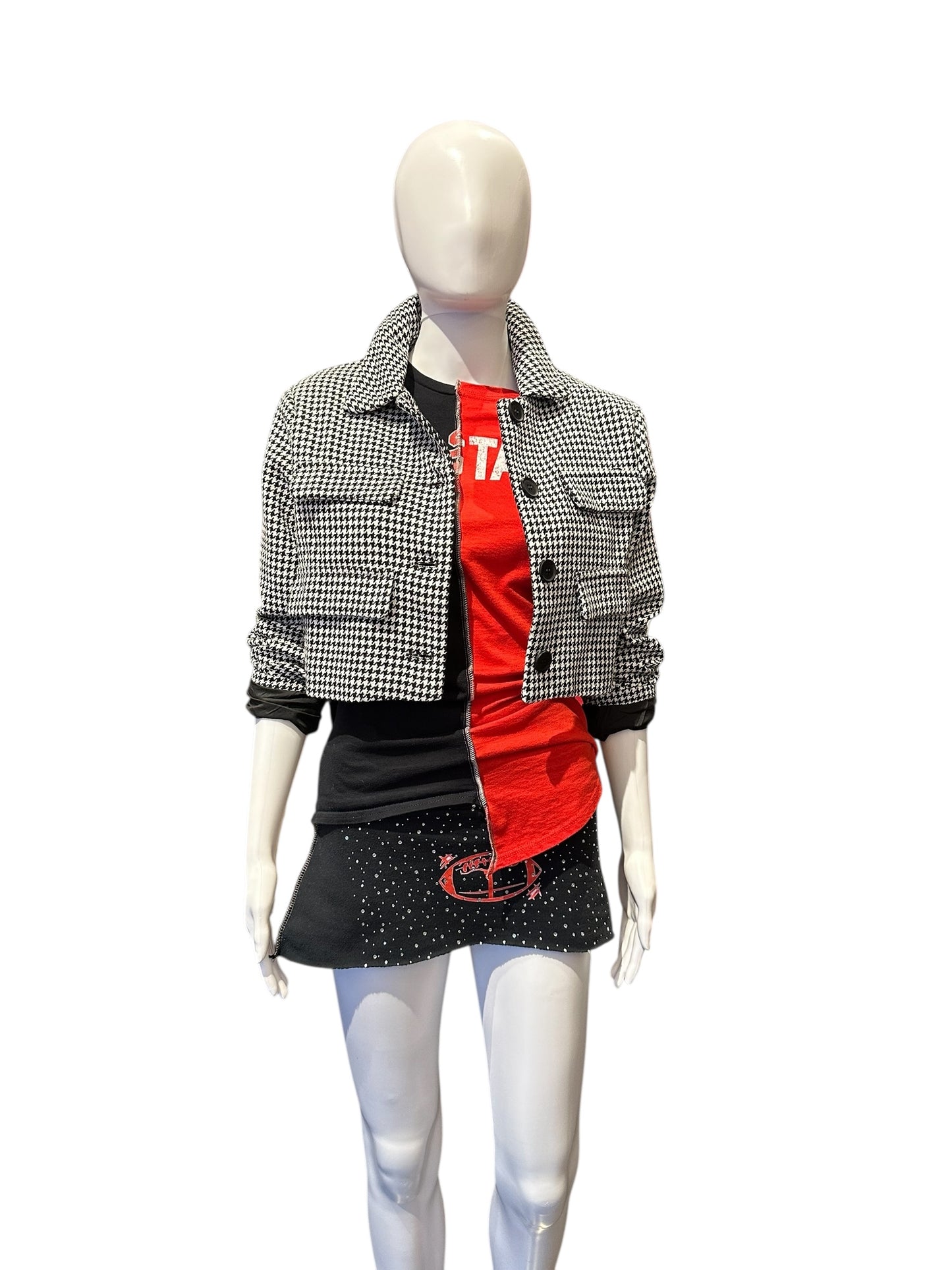 OSU RECON HOUNDSTOOTH CROPPED COAT