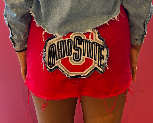 OSU Recon Red Denim Skirt