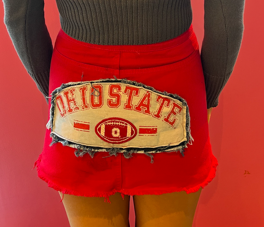 OSU Recon Red Denim Football Skirt