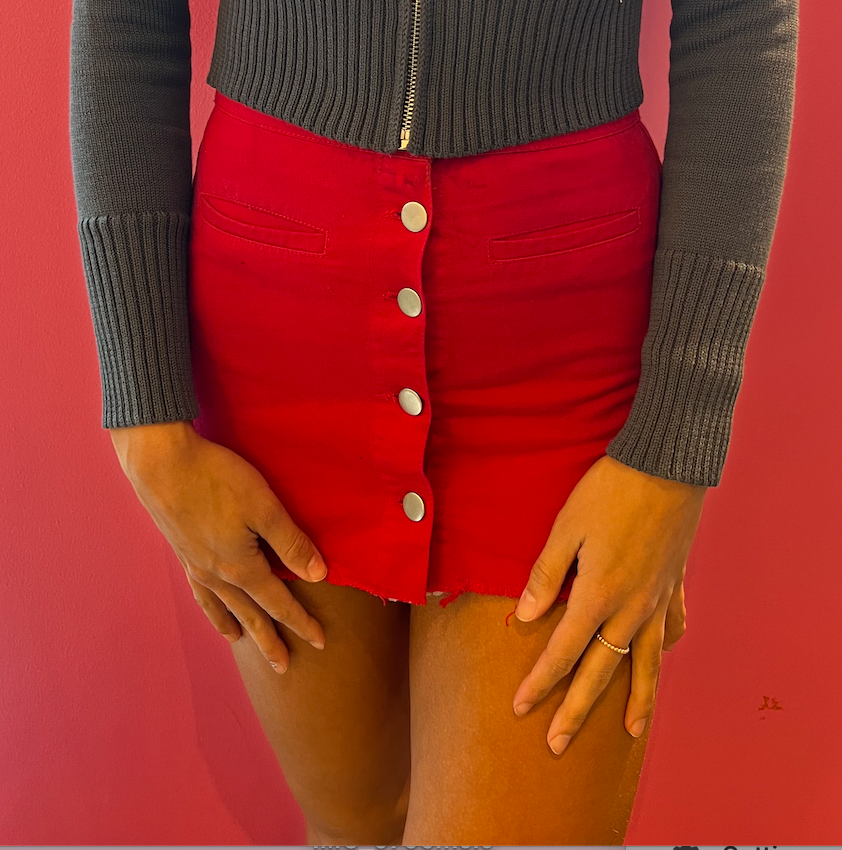 OSU Recon Red Denim Football Skirt