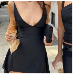 ELEGANT DEEP V DRESS