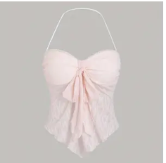 LACE FRONT TIE HALTER