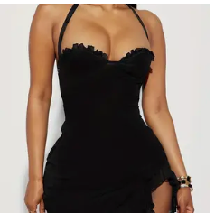 HALTER NECK MINI DRESS