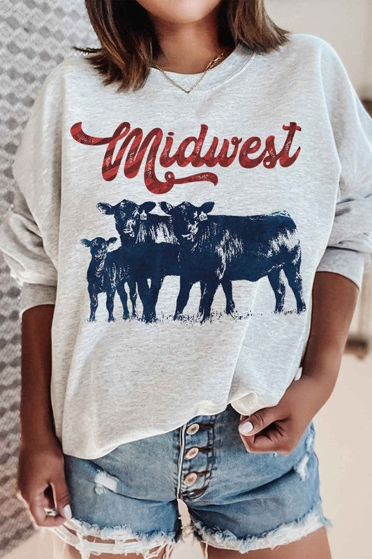 MIDWEST CATTLE SWEATSHIRT PLUS SIZE