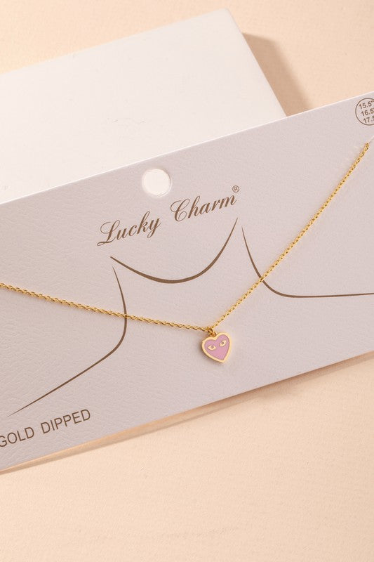 Heart Eyes Pendant Necklace
